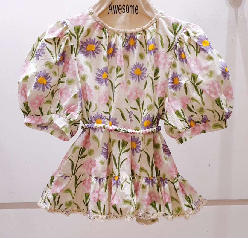 AWESOME-P韓國直郵㊣女裝新品25春夏推薦襯衫蕾絲衫含腰帶AWESOME-P襯衫/蕾絲衫