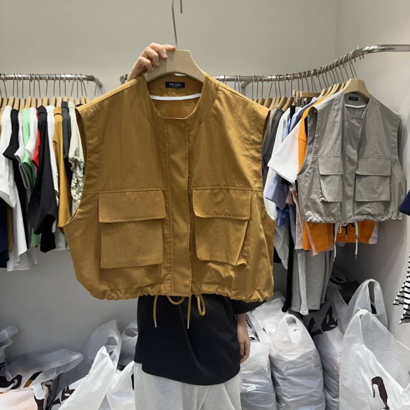 DA YLOG韓國直郵㊣女裝新品熱賣25春夏休閑時尚人氣馬甲短款DA YLOG馬甲