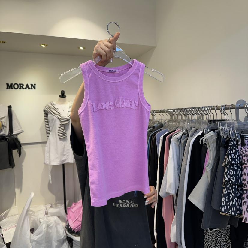 MORAN直郵韓國代購㊣女裝新品人氣25春夏休閑時尚熱賣吊帶背心MORAN/MOSCO吊帶/背心