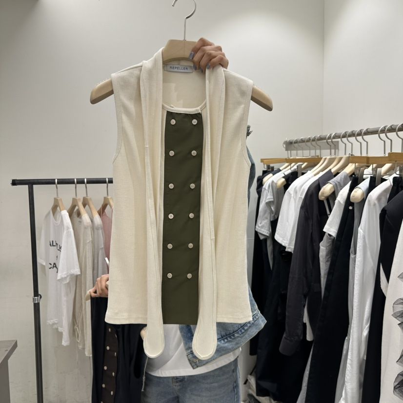 REPELLER韓國㊣直郵東大門代購女裝新品熱賣25春夏吊帶背心REPELLER吊帶/背心
