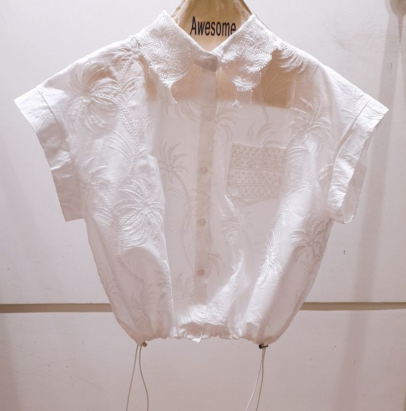 AWESOME-P韓國㊣直郵東大門代購女裝新品休閑25春夏襯衫蕾絲衫AWESOME-P襯衫/蕾絲衫
