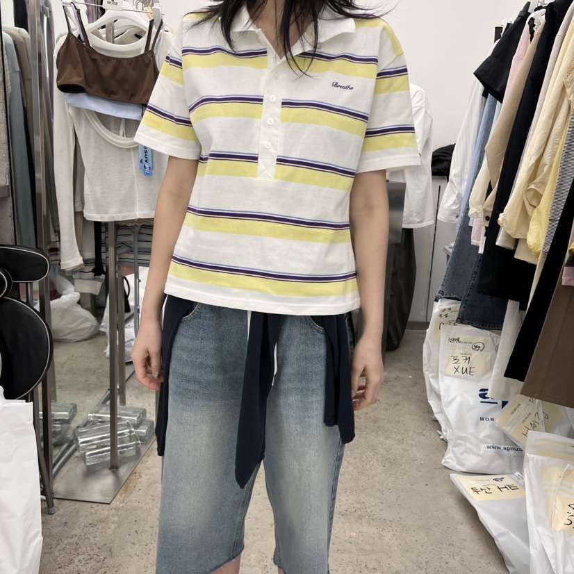 BREATHE韓國直郵㊣女裝新款人氣時尚熱賣25春夏休閑推薦T恤BREATHET恤