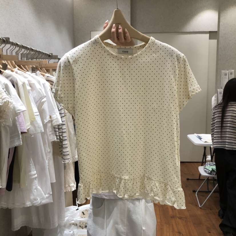 COMELY直郵韓國代購㊣女裝新款人氣熱賣推薦時尚休閑T恤荷葉邊COMELYT恤
