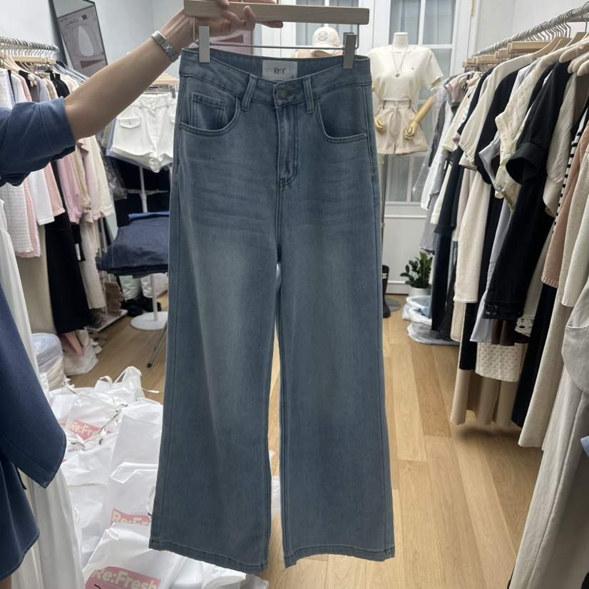 RE:FRESH-L直郵韓國代購㊣女裝新款熱賣時尚推薦人氣牛仔褲RE:FRESH牛仔褲