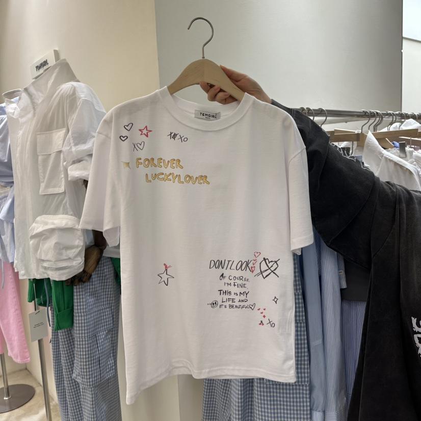 TOMGIRL韓國㊣直郵東大門代購女裝新款時尚推薦休閑人氣T恤TOMGIRLT恤
