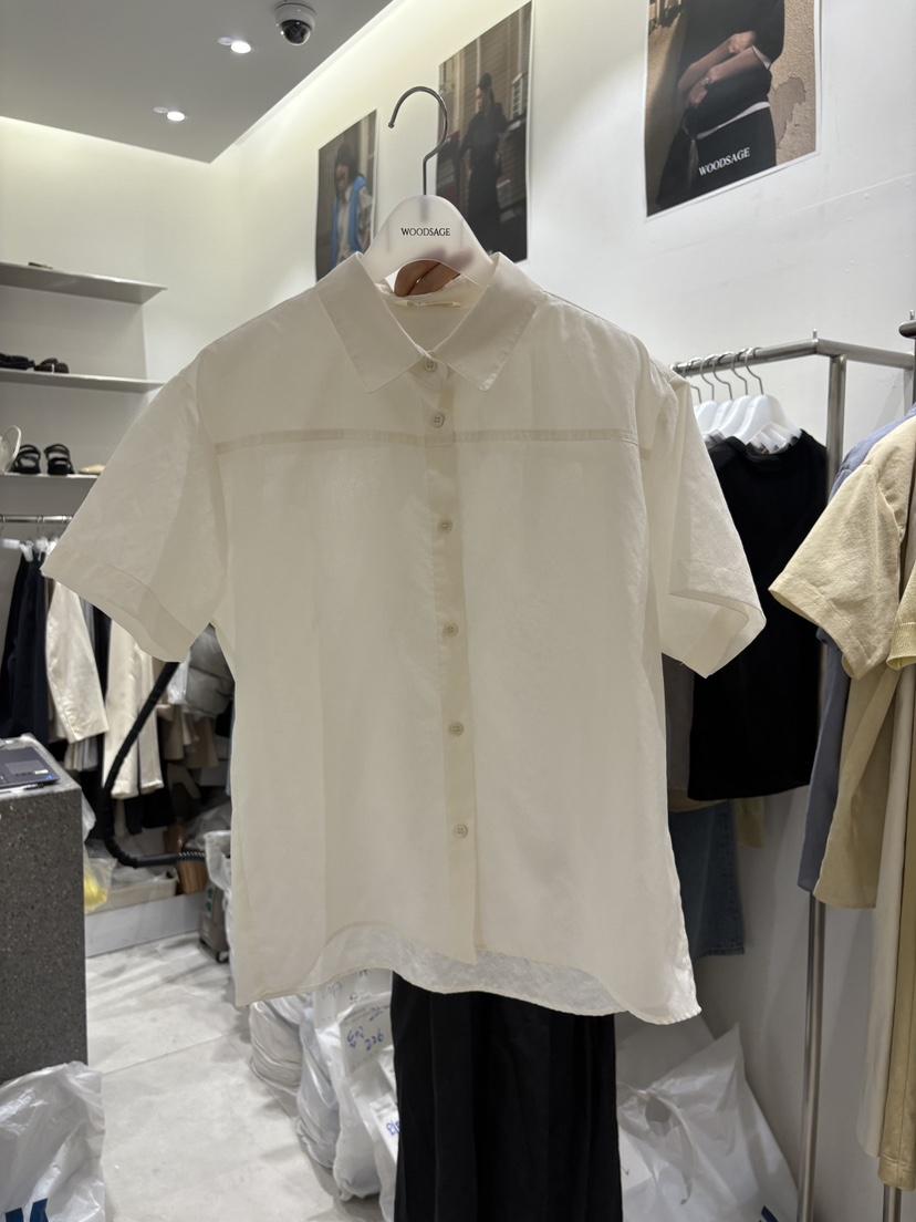 WOOD SAGE直郵韓國代購㊣女裝新品時尚推薦休閑襯衫蕾絲衫WOOD SAGE襯衫/蕾絲衫