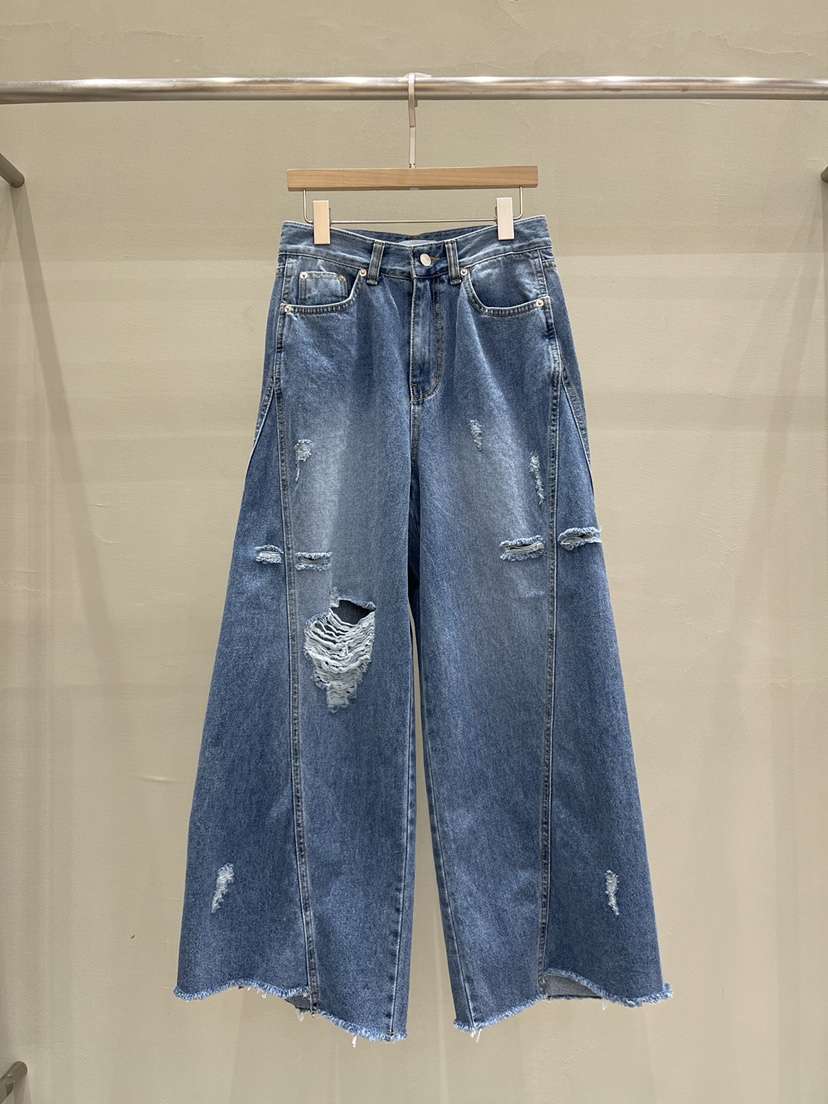 THE MUI韓國直郵㊣女裝新品時尚25春夏人氣推薦休閑牛仔褲Mu:i-A牛仔褲