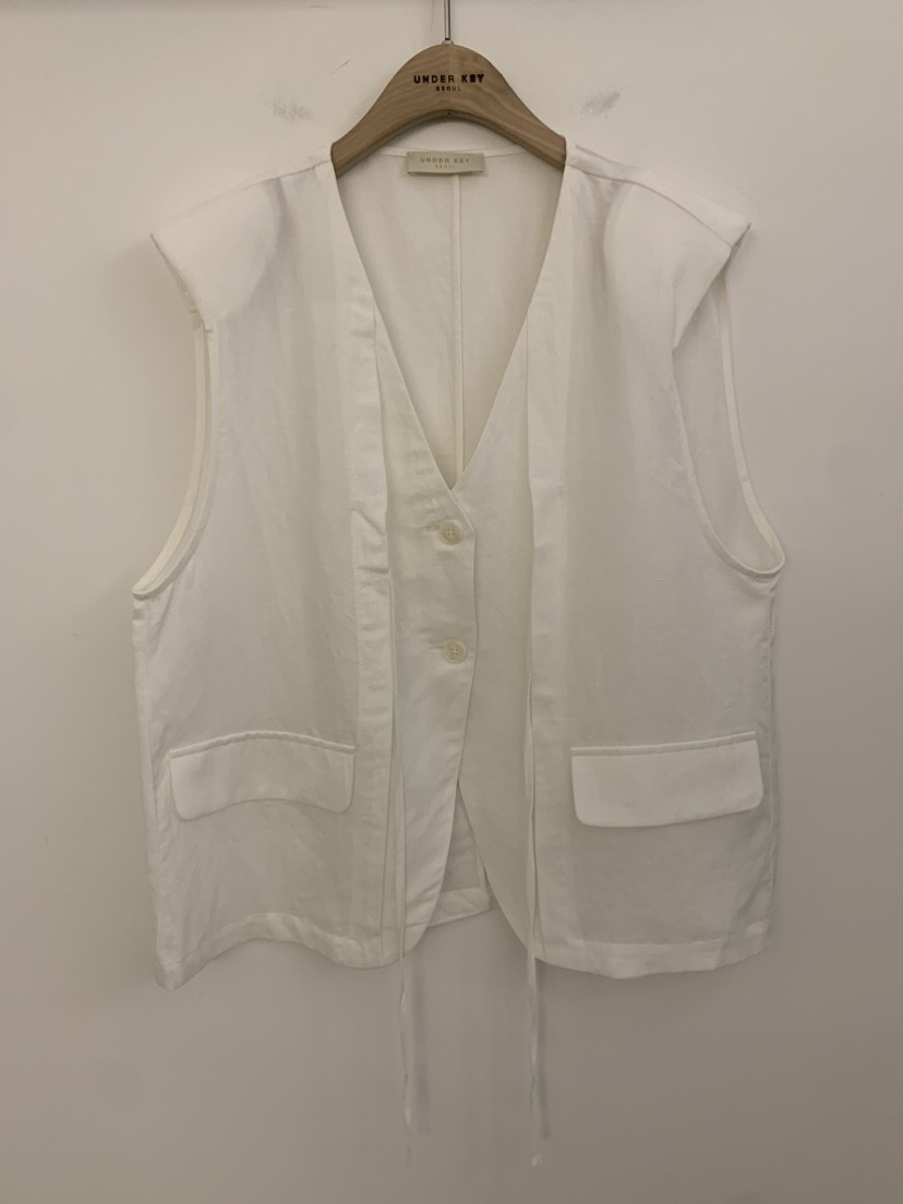 UNDER KEY韓國直郵㊣東大門實拍女裝新品時尚25春夏熱賣馬甲UNDER KEY馬甲