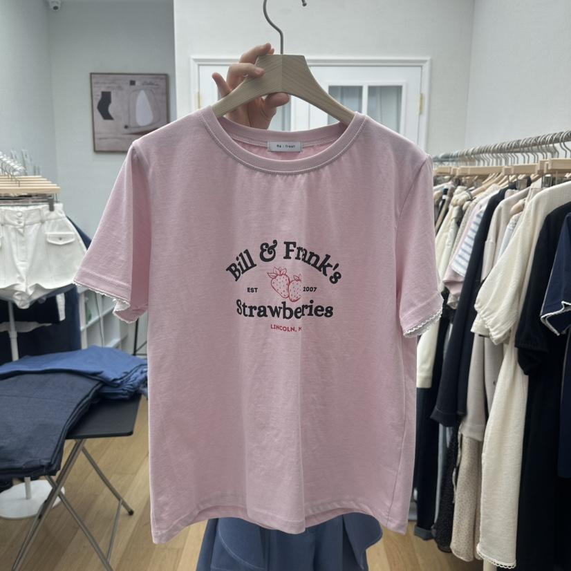 RE:FRESH-L韓國直郵㊣東大門實拍女裝新品人氣推薦休閑T恤RE:FRESHT恤