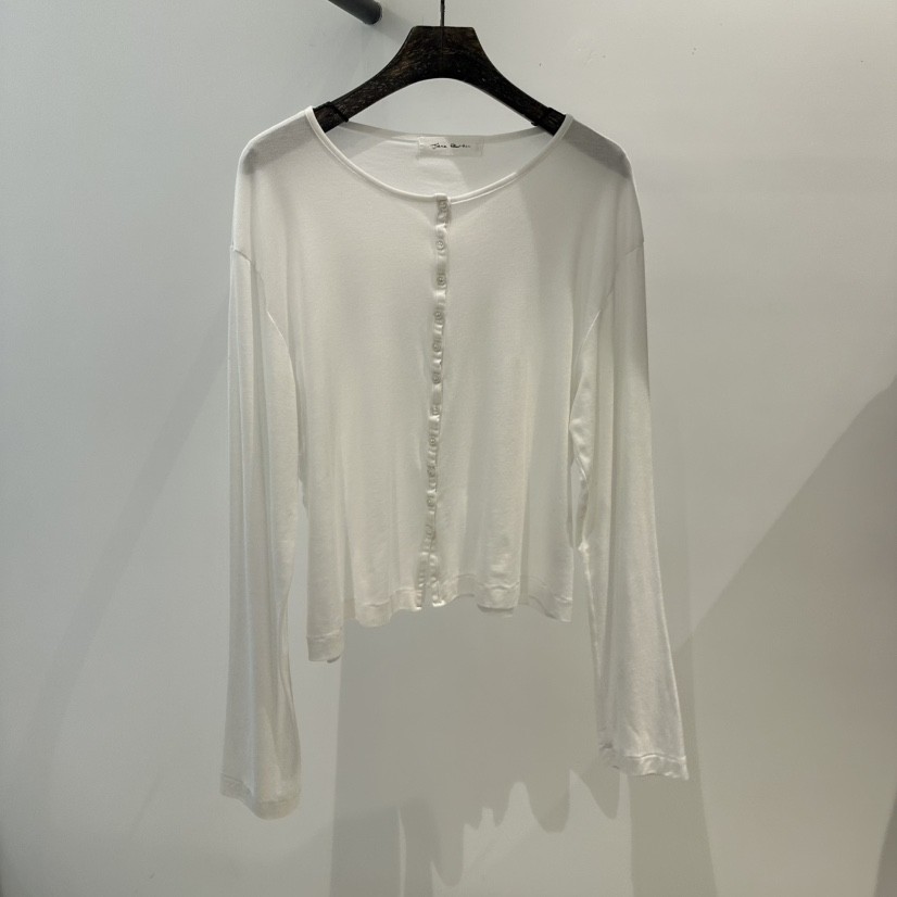 JANE BIRKIN韓國㊣直郵東大門代購女裝新品休閑長袖T恤天絲短款開衫JANE BIRKIN設計師品牌長袖T恤
