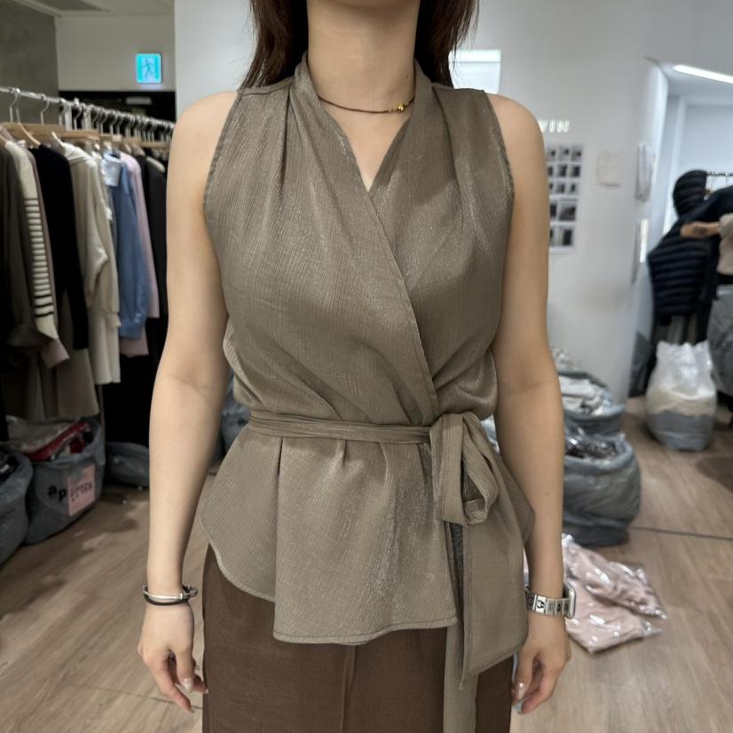 LEWIN韓國直郵㊣東大門實拍女裝新品熱賣時尚吊帶背心含腰帶LEWIN吊帶/背心