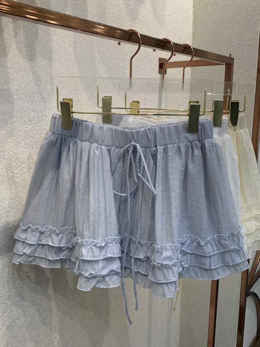 SYMBOL韓國直郵㊣東大門實拍女裝新款熱賣25春夏短裙荷葉邊SYMBOL短裙