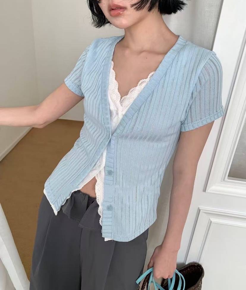 SYMBOL韓國㊣直郵東大門代購女裝新款25春夏時尚針織衫開衫SYMBOL針織衫
