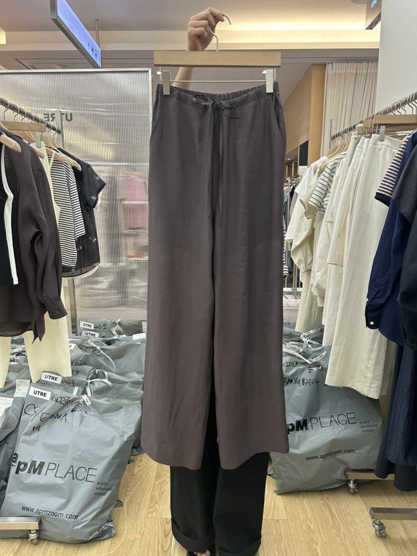 UTRE韓國㊣直郵東大門代購女裝新品25春夏推薦休閑休閑褲透明UTRE休閑褲