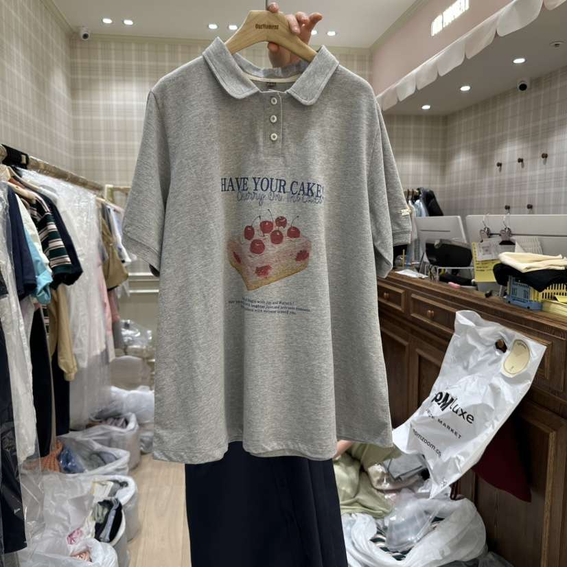 OURMOMENT韓國直郵女裝新品時尚25春夏休閑真品職業熱賣T恤OURMOMENTT恤