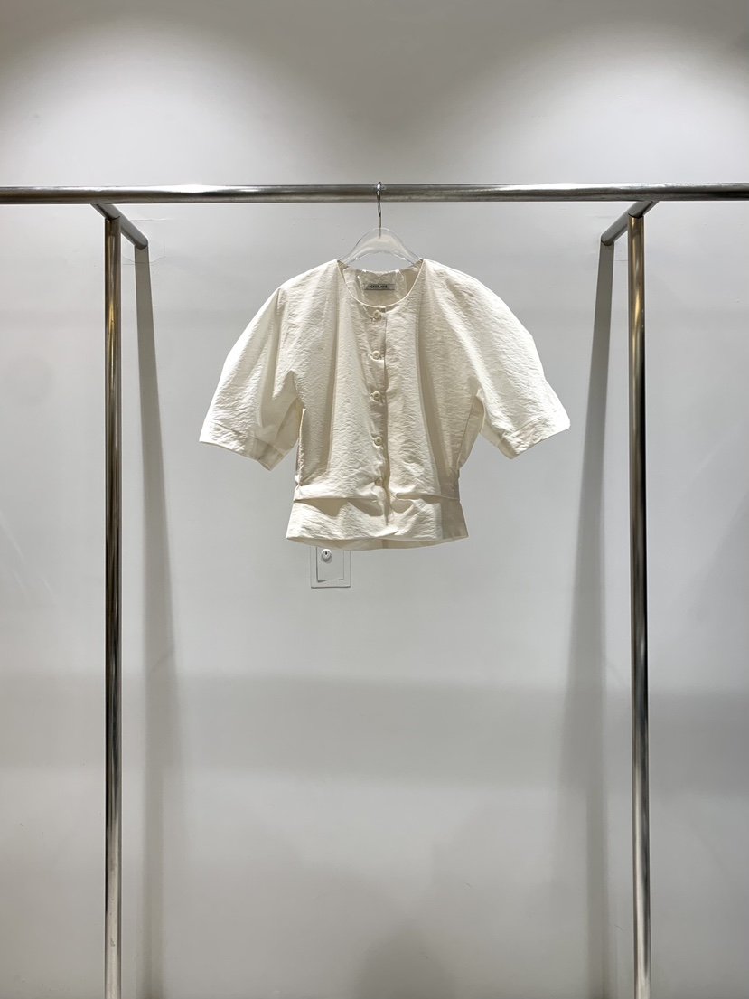 CESTLAVIE東大門代購女裝新款時尚推薦真品25春夏襯衫蕾絲衫圓領CESTLAVIE襯衫/蕾絲衫