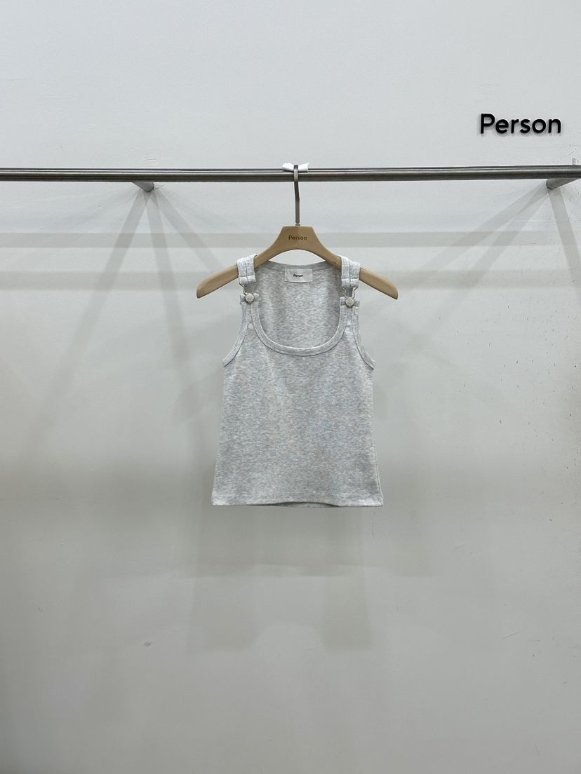 PERSON東大門代購女士新品休閑真品推薦職業熱賣25春夏吊帶背心PERSON吊帶/背心