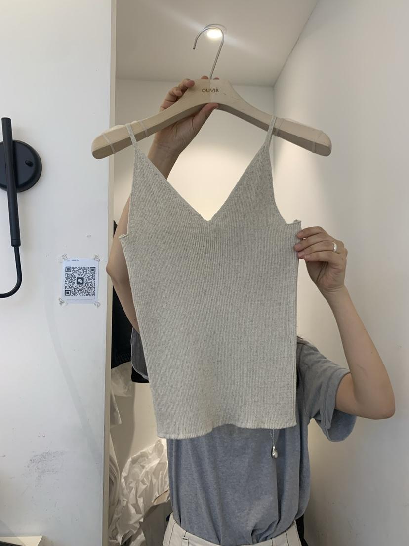 OUVIR東大門實拍女裝新品休閑人氣25春夏熱賣推薦吊帶背心亞麻O.V.R/OUVIR吊帶/背心