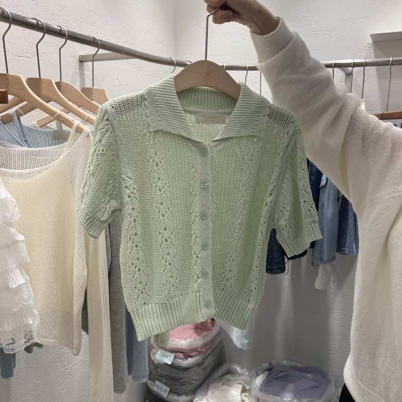 LULULALLA韓國代購女裝新品人氣推薦25春夏時尚熱賣針織衫開衫LULULALLA針織衫