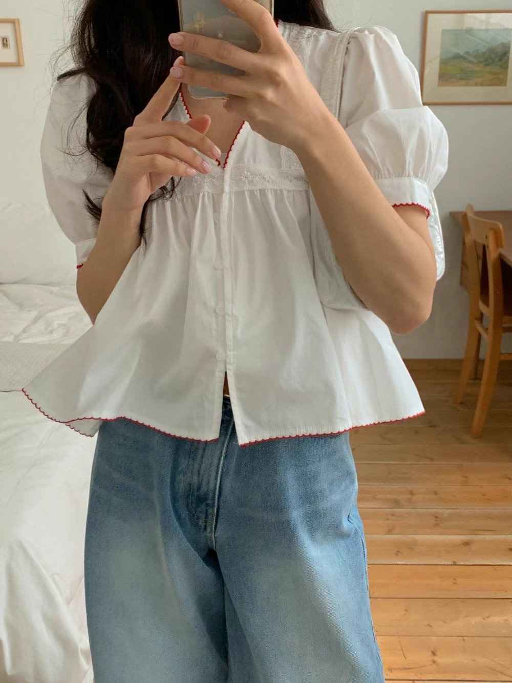 SALT.B東大門實拍女士新品人氣真品休閑推薦職業襯衫蕾絲衫SALT.B襯衫/蕾絲衫
