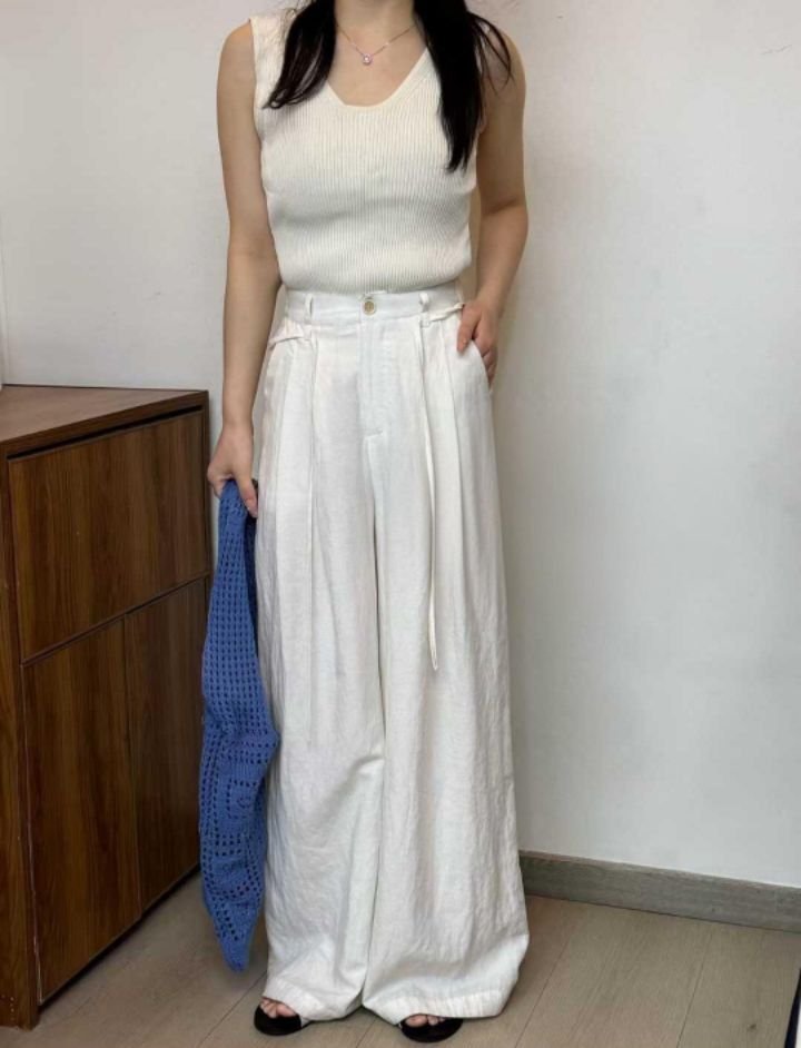 BOBBIE DOLL韓國直郵㊣東大門實拍女裝新款休閑休閑褲含腰繩BOBBIE DOLL休閑褲