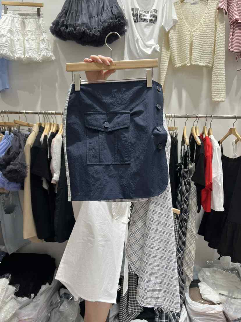 SOLAR韓國㊣直郵東大門代購女裝新品熱賣時尚休閑25春夏短裙SOLAR短裙
