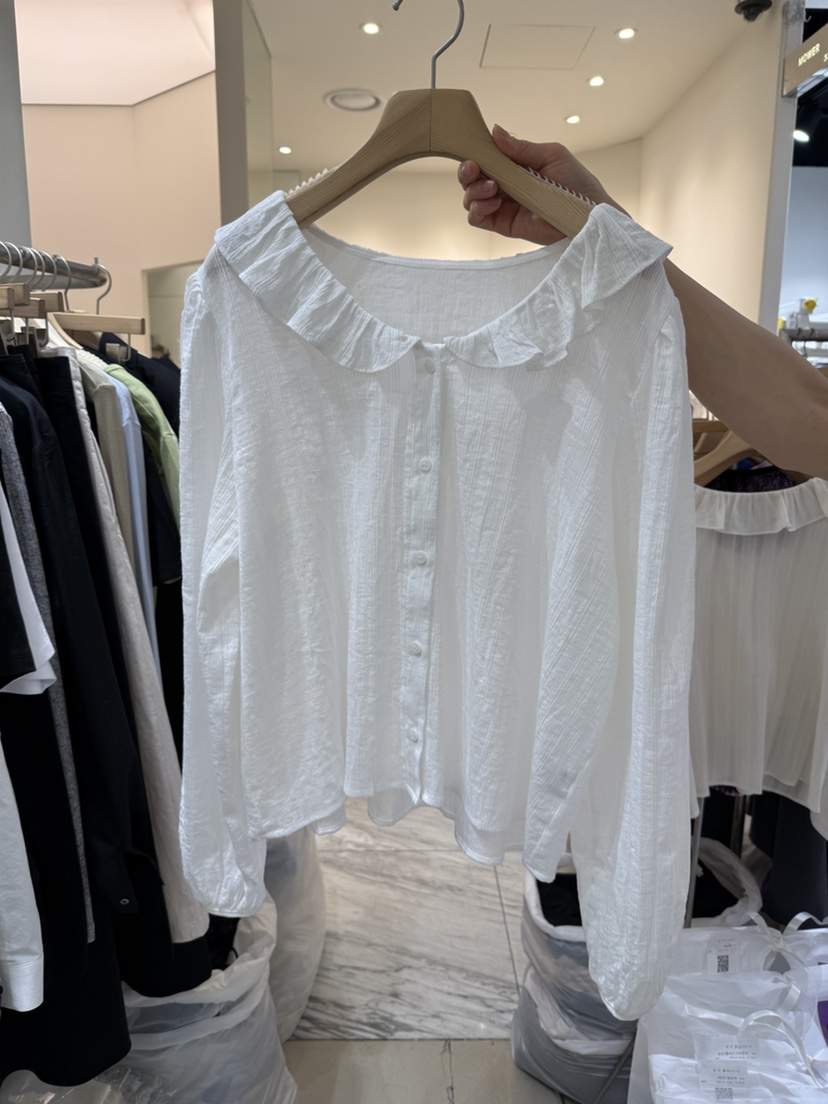 YIKHO STYLE韓國直郵㊣女裝新品時尚推薦25春夏襯衫蕾絲衫YIKHO STYLE襯衫/蕾絲衫