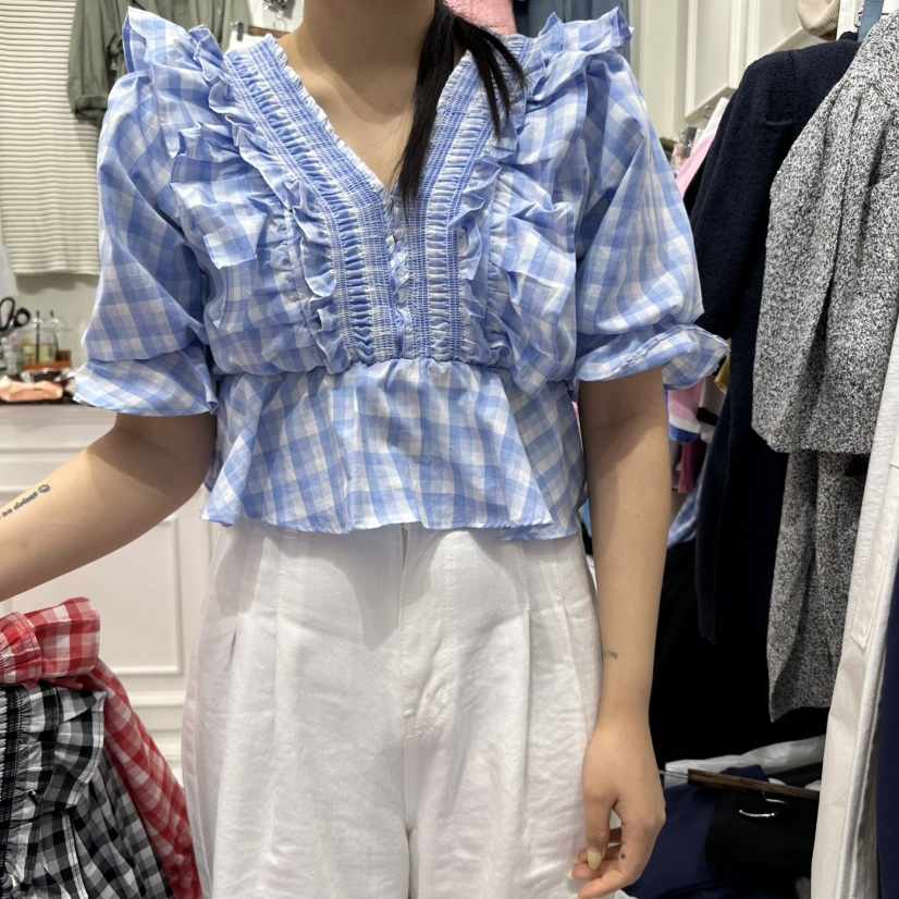 J.RITZY韓國㊣直郵東大門代購女裝新品休閑25春夏襯衫蕾絲衫J.RITZY襯衫/蕾絲衫