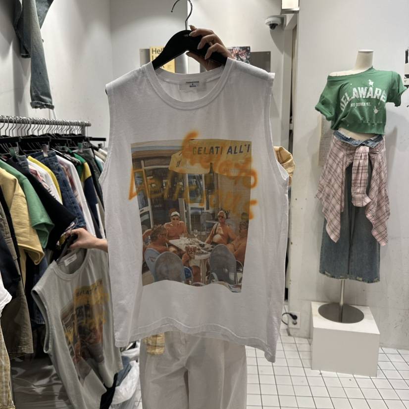 THE WEEKND韓國直郵㊣東大門實拍女裝新品人氣休閑吊帶背心THE WEEKND吊帶/背心