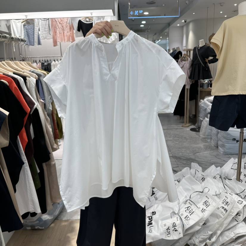 REVE-L韓國㊣直郵東大門代購女裝新品熱賣時尚25春夏襯衫蕾絲衫REVE-L襯衫/蕾絲衫