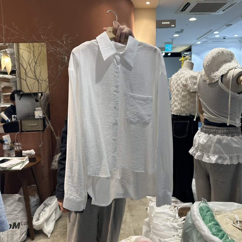 MIENNE韓國直郵㊣東大門實拍女裝新款推薦時尚休閑襯衫蕾絲衫MIENNE襯衫/蕾絲衫