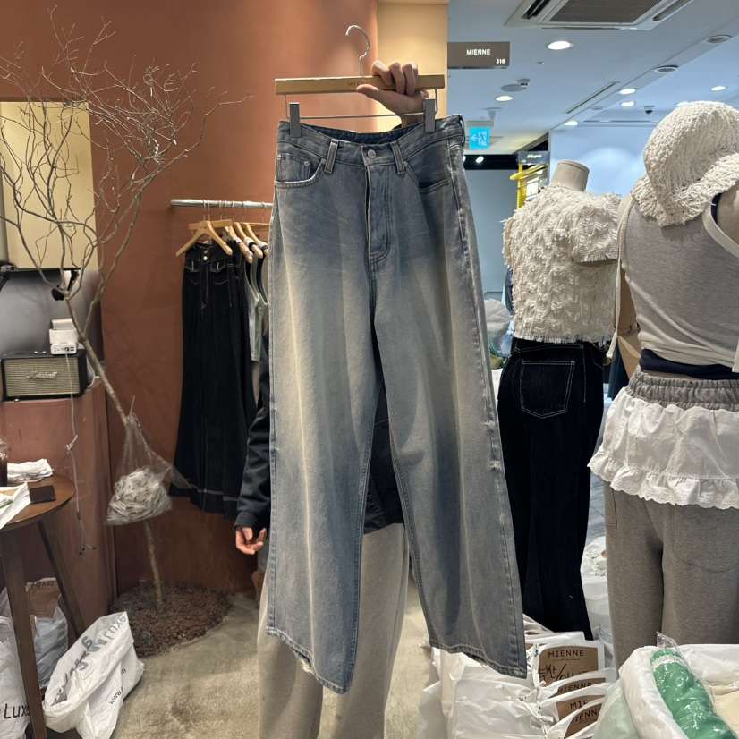 MIENNE韓國直郵㊣東大門實拍女裝新款人氣時尚休閑熱賣牛仔褲MIENNE牛仔褲