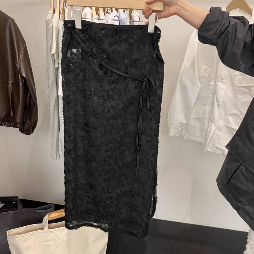 TAFFETA韓國直郵㊣女裝新品休閑人氣25春夏熱賣時尚長裙含腰繩TAFFETA長裙