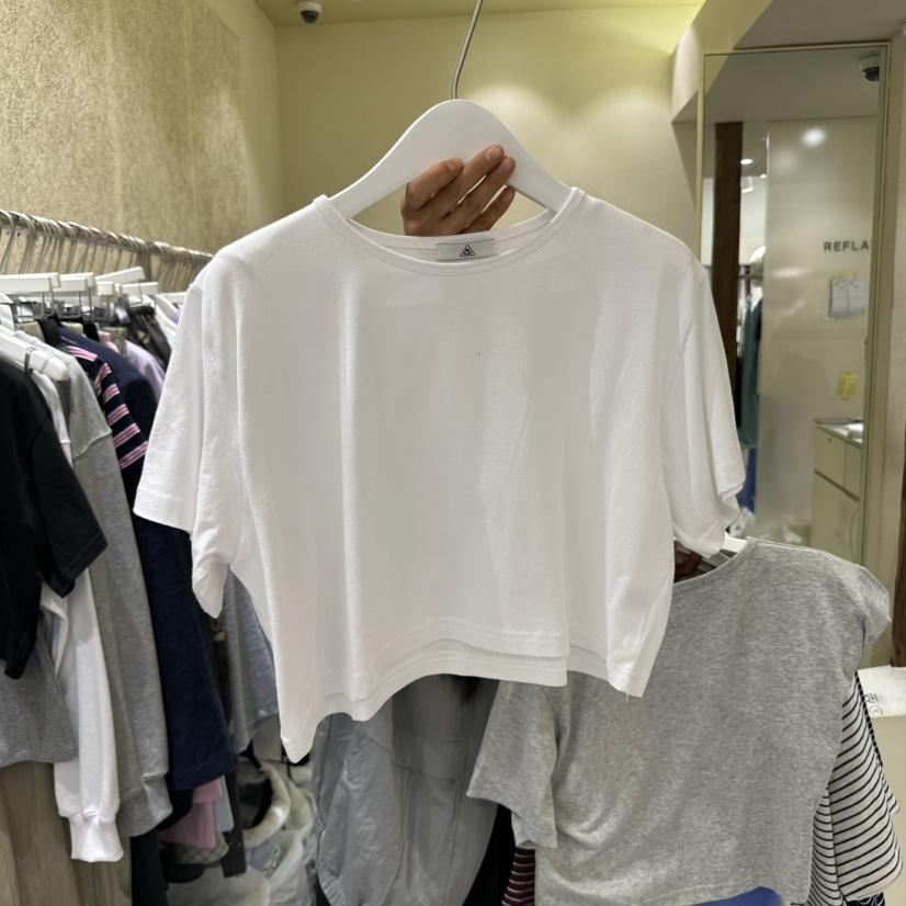 REFLAT韓國㊣直郵東大門代購女裝新品25春夏休閑人氣T恤短款REFLATT恤