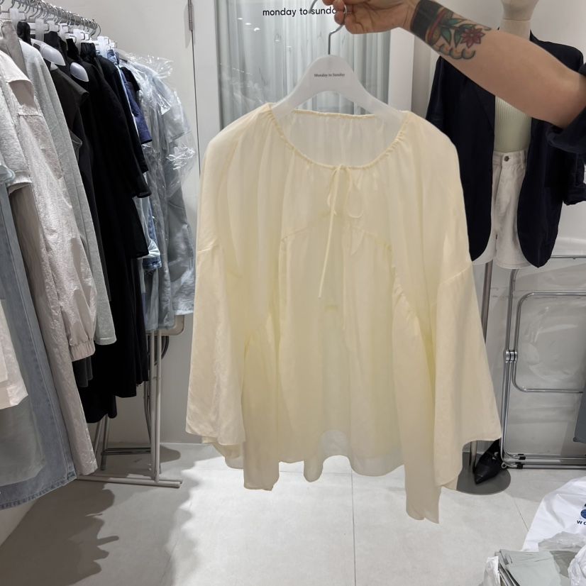 MONDAY TO SUNDAY韓國直郵㊣東大門實拍女裝新品推薦襯衫蕾絲衫MONDAY TO SUNDAY襯衫/蕾絲衫