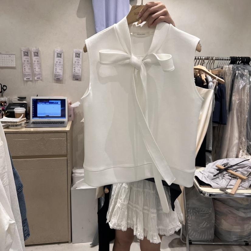SALONDEMAG韓國㊣直郵東大門代購女裝新品25春夏吊帶背心蝴蝶結SALONDEMAG吊帶/背心