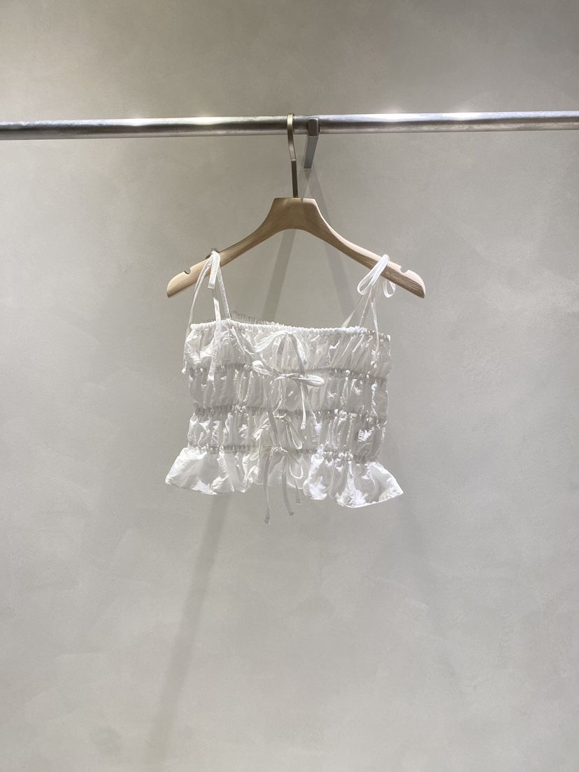TOO HOT韓國直郵㊣東大門實拍女裝新品休閑吊帶背心蝴蝶結緊身TOO HOT吊帶/背心