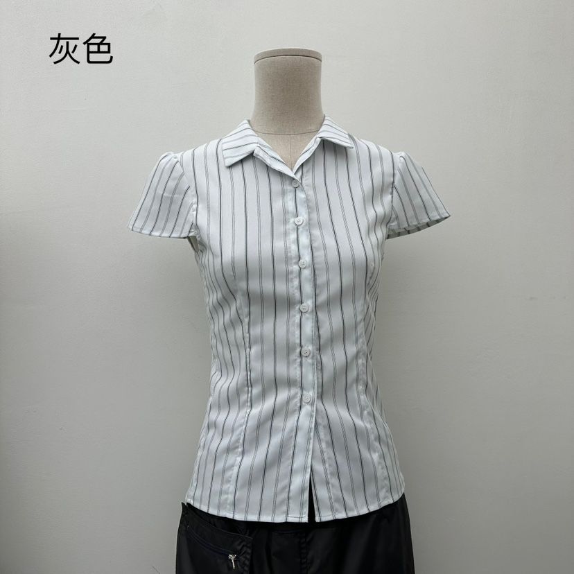 CHAV直郵韓國代購㊣女裝新品熱賣25春夏人氣時尚襯衫蕾絲衫CHAV襯衫/蕾絲衫