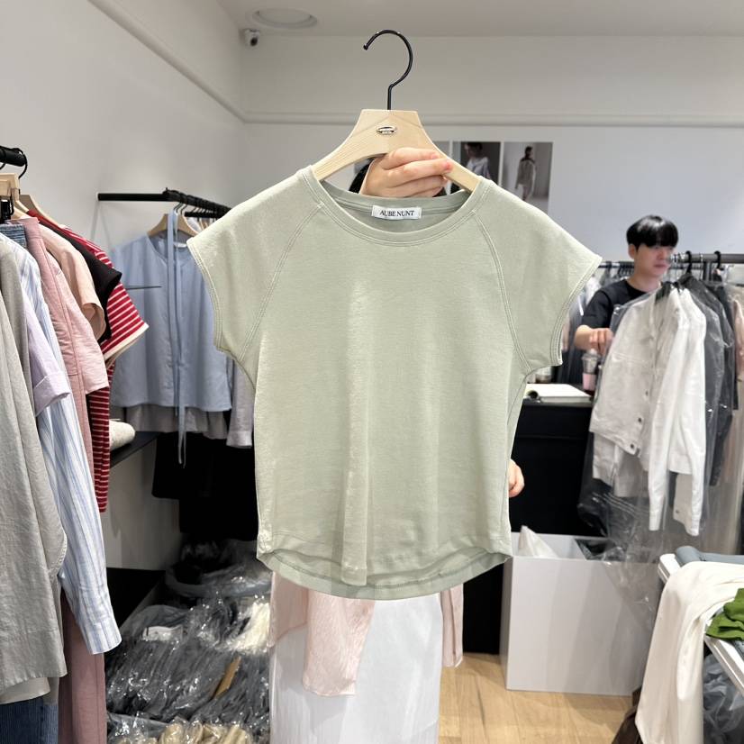 aube nunt韓國㊣直郵東大門代購女裝新品25春夏人氣推薦T恤aube nuntT恤