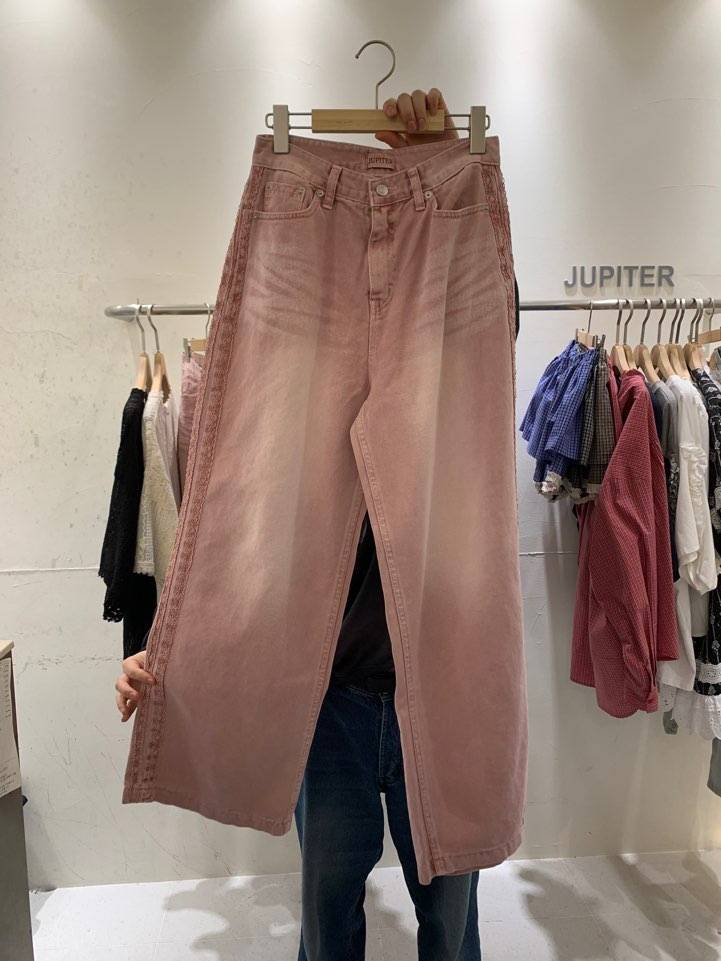 JUPITER韓國直郵㊣東大門實拍女裝新品時尚休閑熱賣休閑褲蕾絲JUPITER休閑褲