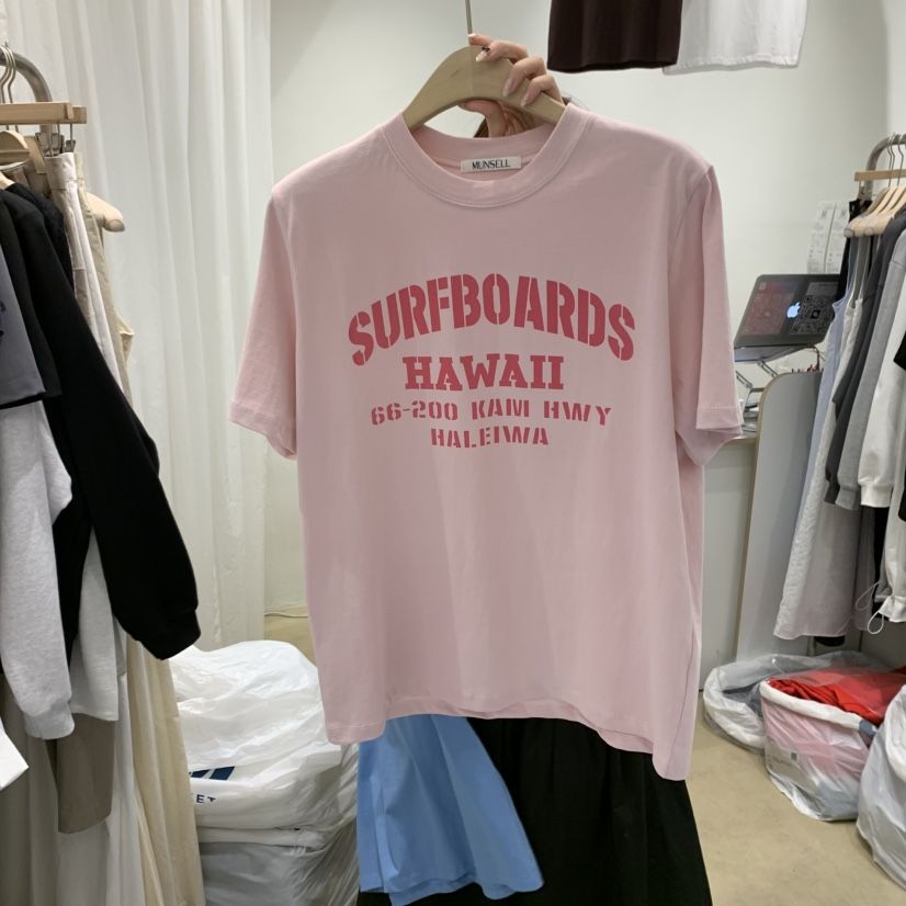 MUNSELL直郵韓國代購㊣女裝新品推薦休閑25春夏時尚人氣T恤MUNSELLT恤