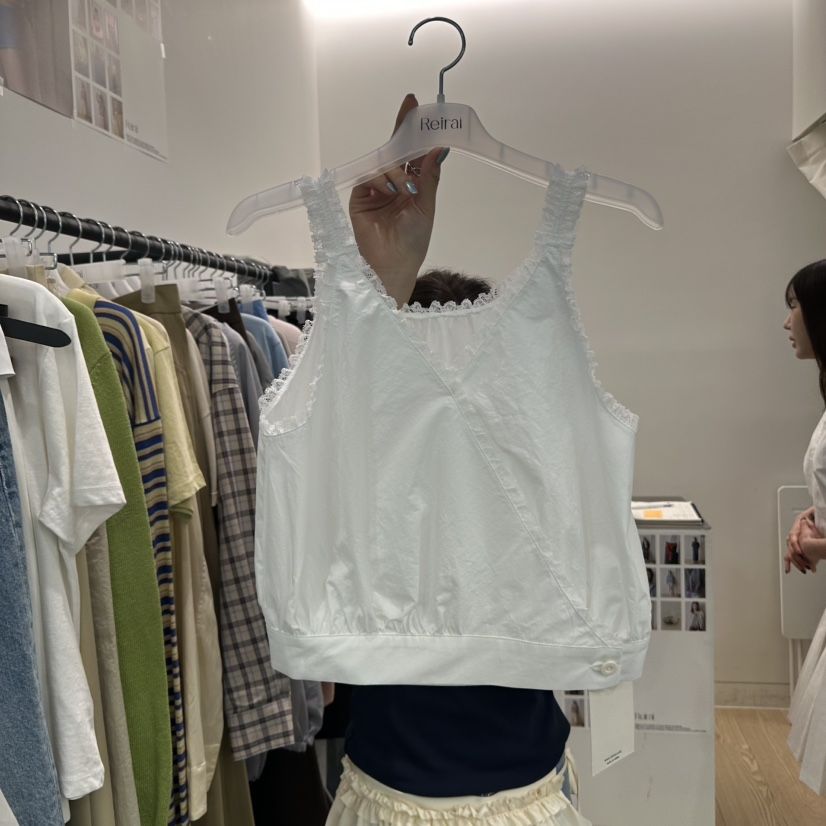 REIRAI直郵韓國代購㊣女裝新品休閑推薦熱賣時尚吊帶背心蕾絲Reirai吊帶/背心