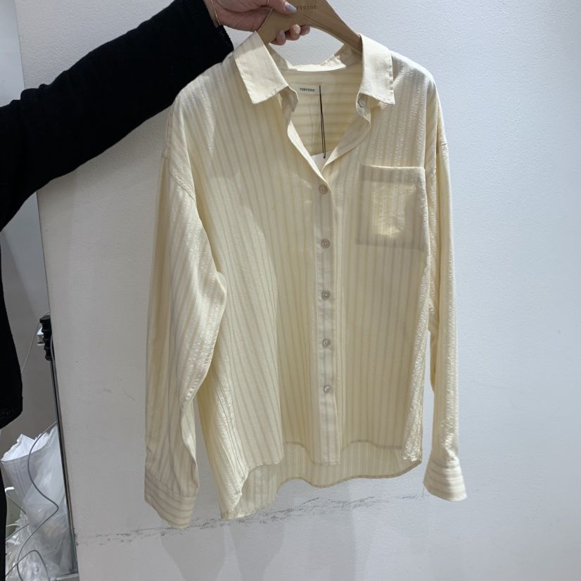 VERVEINE韓國㊣直郵東大門代購女裝新款推薦襯衫蕾絲衫透明VERVEINE襯衫/蕾絲衫