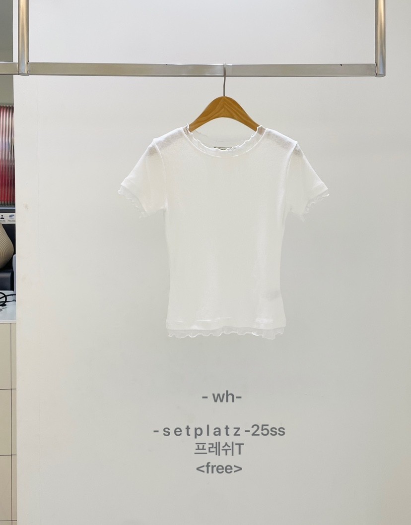SETPLATZ直郵韓國代購㊣女裝新品時尚25春夏推薦休閑熱賣T恤PLATZCLASSICT恤