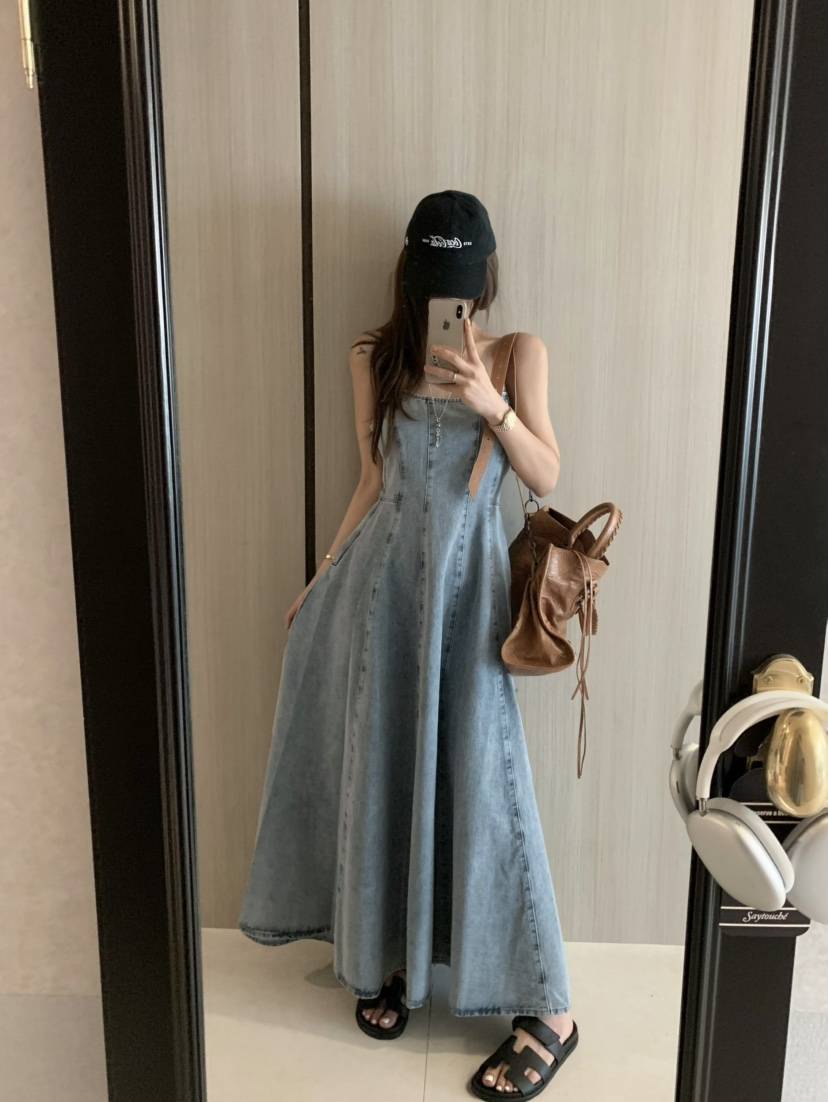 VIRKIN直郵韓國代購㊣女裝新品推薦熱賣休閑時尚連衣裙喇叭VIRKIN連衣裙