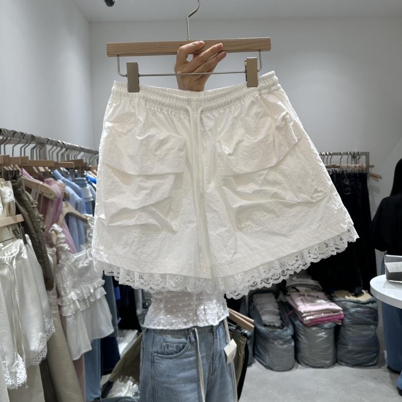 RE STYLE-Q韓國直郵㊣女裝新款推薦25春夏人氣短褲口袋蕾絲RE STYLE短褲