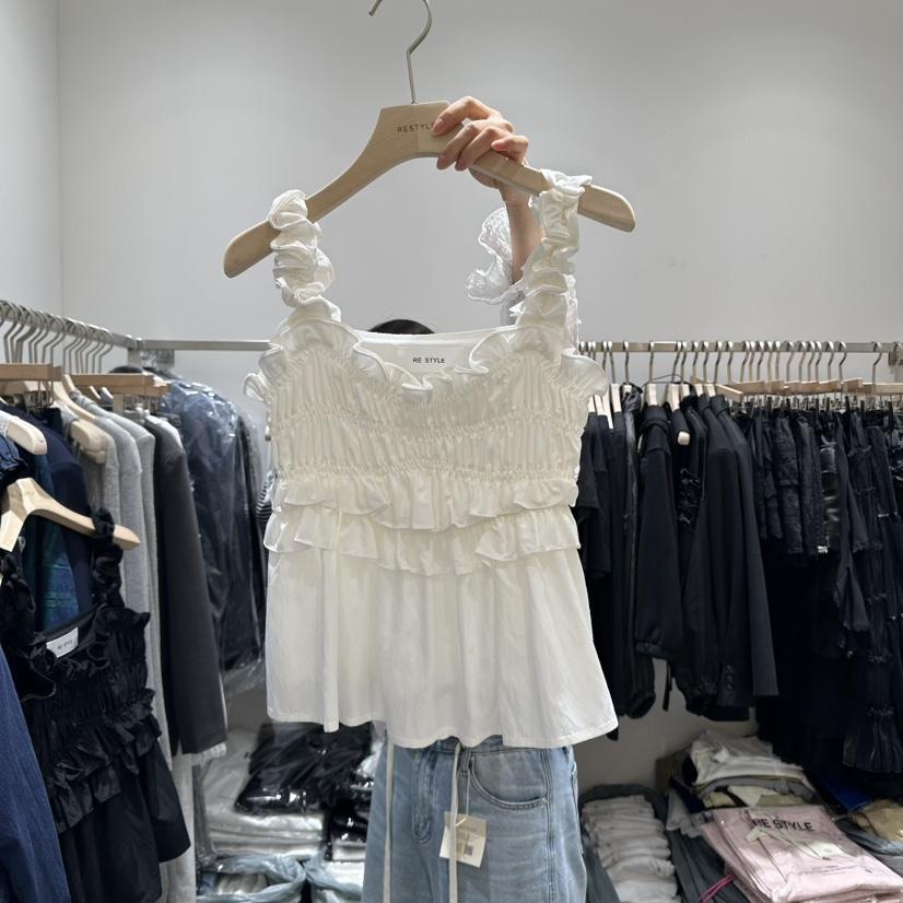 RE STYLE-Q韓國㊣直郵東大門代購女裝新品熱賣吊帶背心兔子RE STYLE吊帶/背心