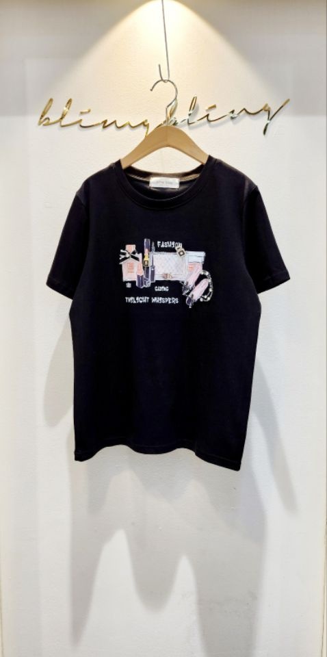 RICO韓國直郵女裝新品25春夏時尚人氣休閑推薦真品熱賣職業T恤bling bling/RICOT恤
