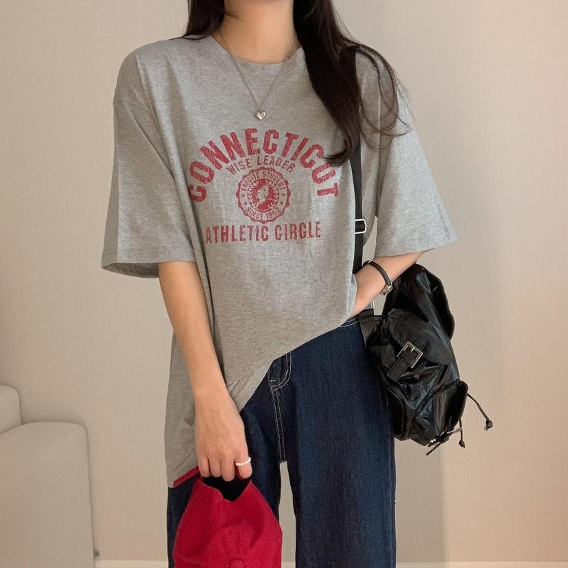 HELLO JINI東大門實拍女士新品25春夏職業真品人氣休閑T恤HELLO JINIT恤