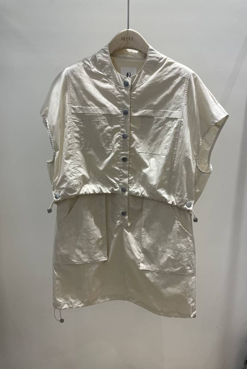 NEOUL東大門代購女裝新款休閑職業熱賣真品時尚推薦25春夏連衣裙NEOUL/ahin雙領標簽連衣裙